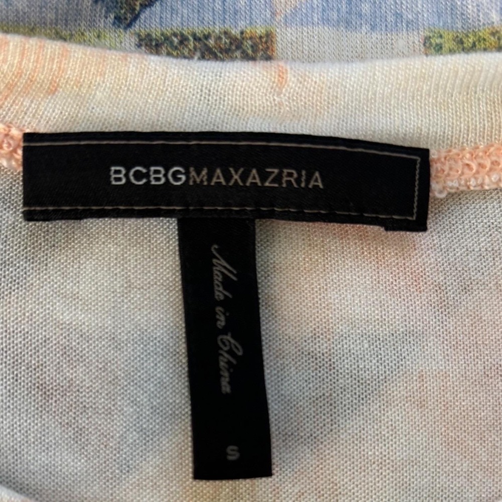 Y2K BCBGMAXAZRIA Geometric Print Sheer Top Size Small Indie Sleaze Grunge - Picture 5 of 5